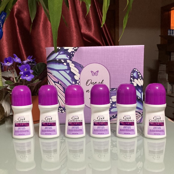 6 Avon Cool Confidence Original Scent Anti-perspirant Deodorant Roll on 2.6oz ea - Picture 3 of 3